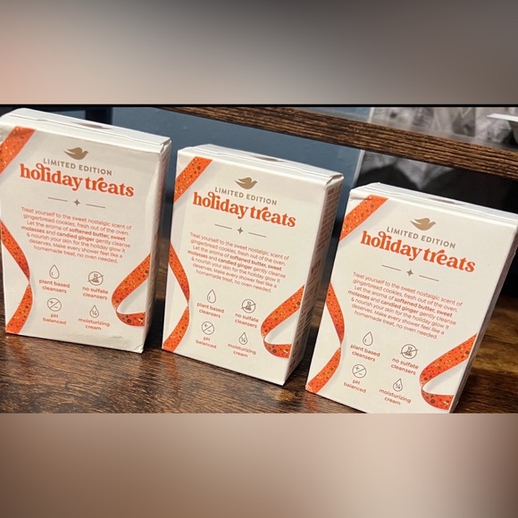 Dove Limited Edition Holiday Treats Gingerbread Delight Plant Based Bar Soap X 3 - Picture 6 of 12